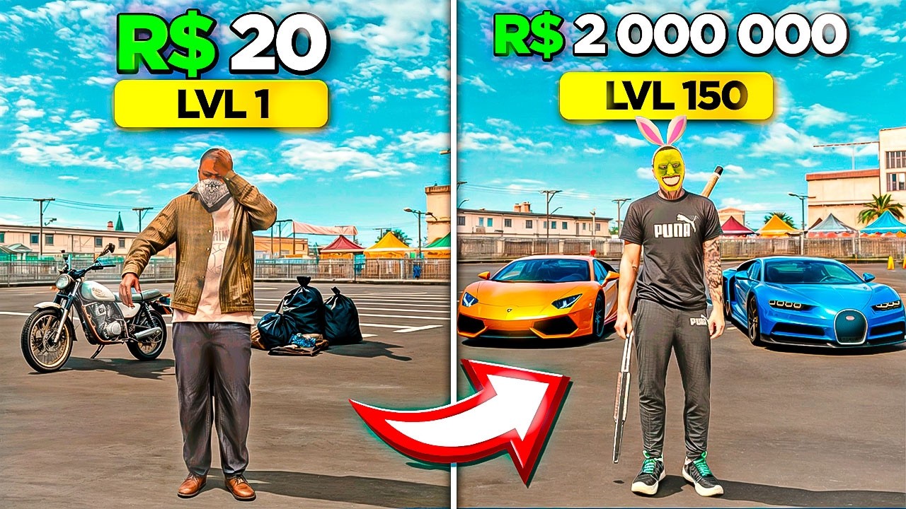 COMO GANHAR XP E DINHEIRO RÁPIDO! INICIANDO DO ZERO NO RIO RISE