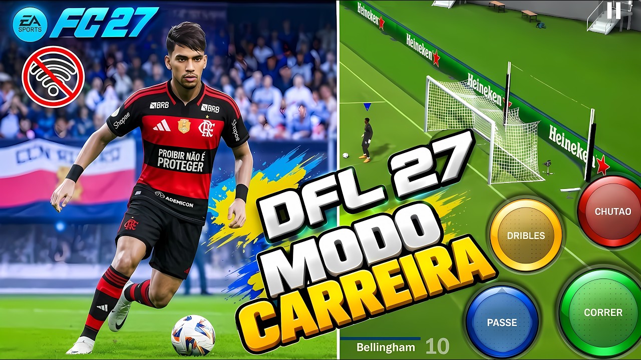 🚨 SAIU DFL 27 ANDROID! 🔥 MODO CARREIRA, BRASILEIR&Atilde;O E NOVO SISTEMA DE REBAIXAMENTO! LINK MEDIAFARE