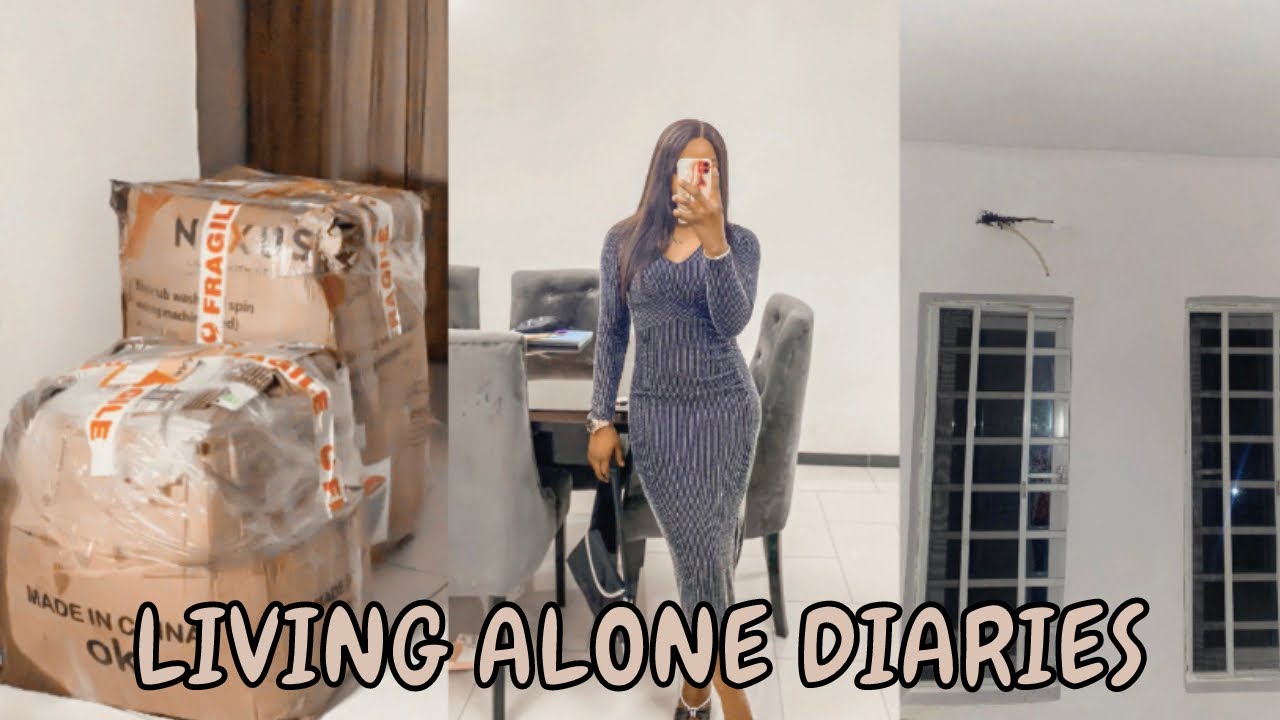 Living Alone Diaries | MOVING INTO MY NEW APARTMENT, SHOP WITH ME  + unpacking & unboxing #lagosvlog