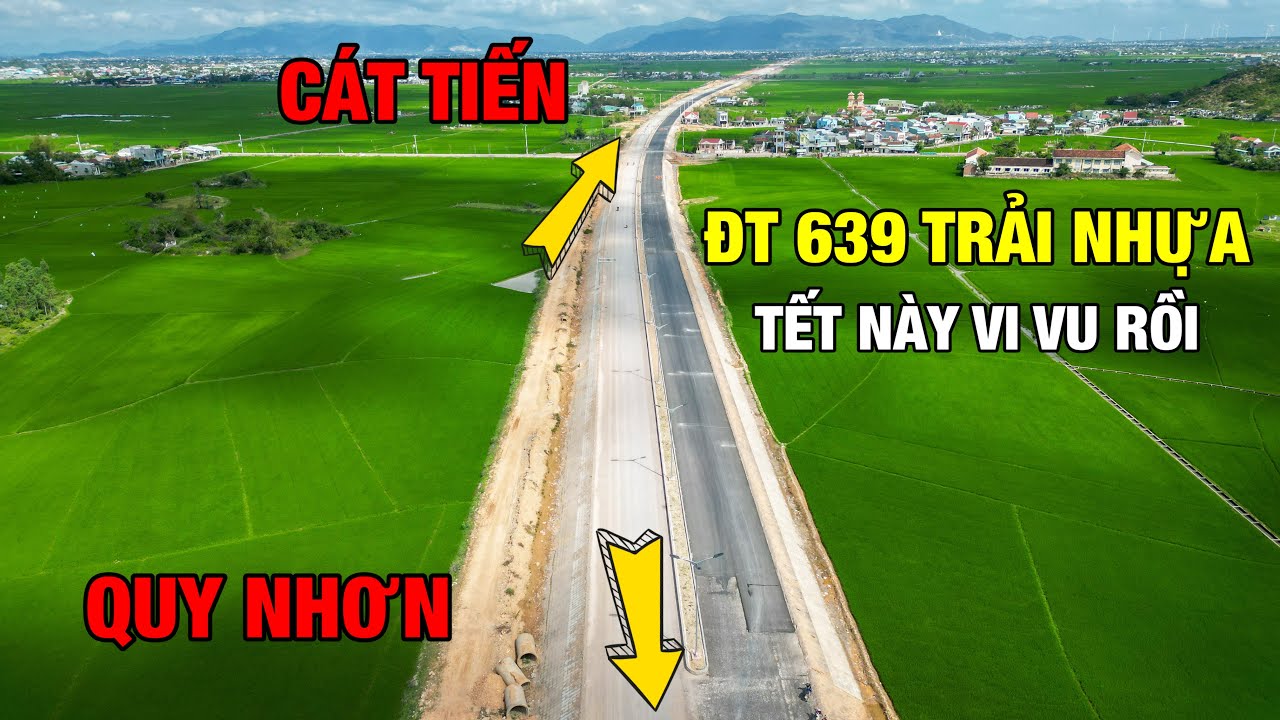 GẦN 4 NĂM THI CÔNG-ĐOẠN ĐT 639 ĐOẠN DIÊM VÂN-CÁT TIẾN BẮT ĐẦU TRẢI NHỰA | TẾT VI VU