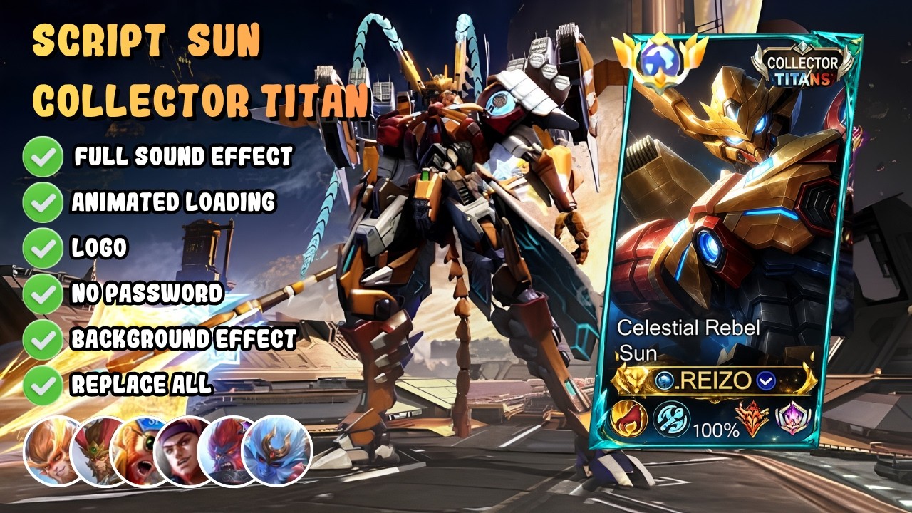 NEW UPDATE!!! SCRIPT SUN COLLECTOR TITAN FULL EFFECT + VOICE + RECALL || FULL ANIMATION LOADING
