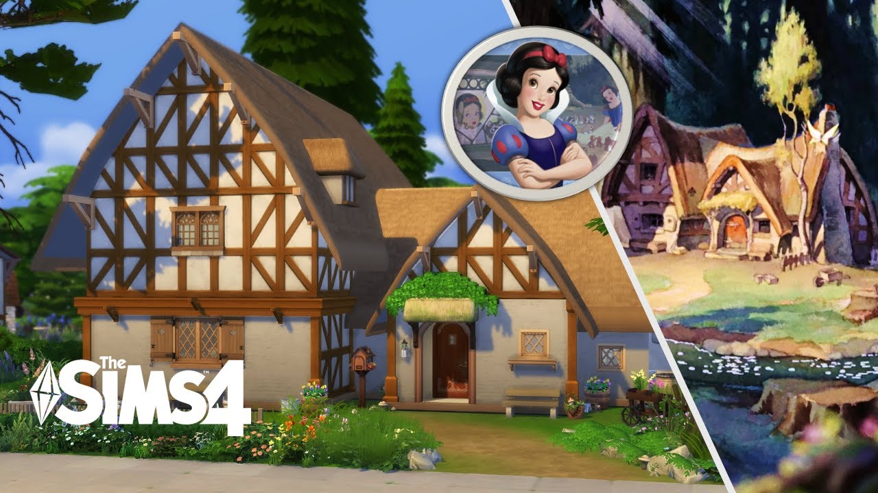Building Snow White’s Cottage 🍎✨| The Sims 4 Speed Build | No CC