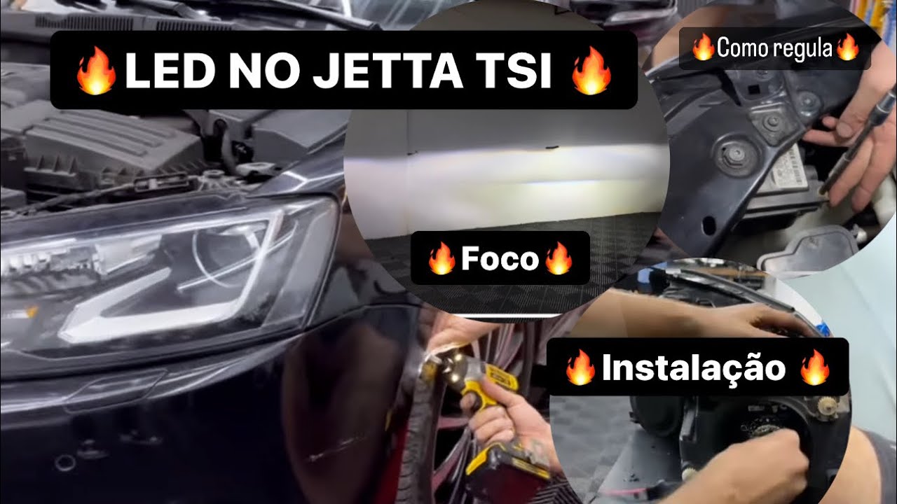 FAROL JETTA FRACO! Instalamos neblina bi led e substituímos o xenon