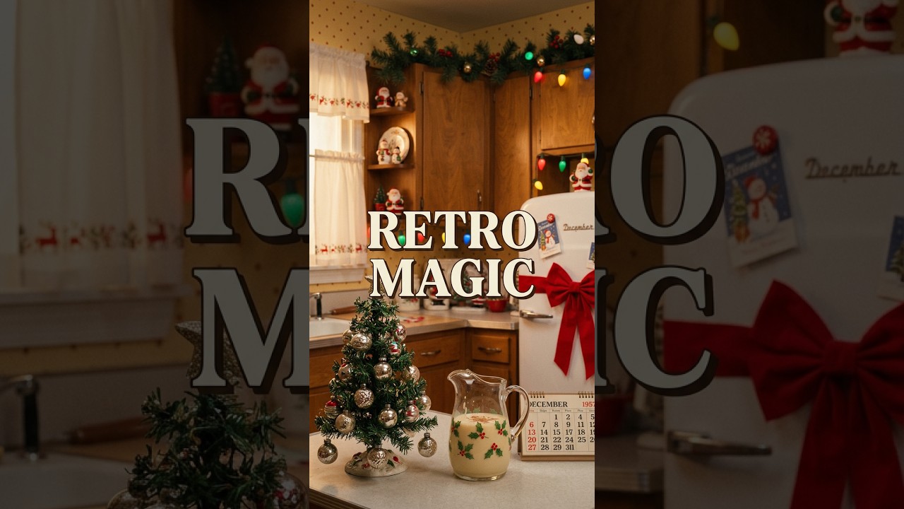 Retro Christmas Magic 🎄✨ #shorts #vintagechristmas #1950s