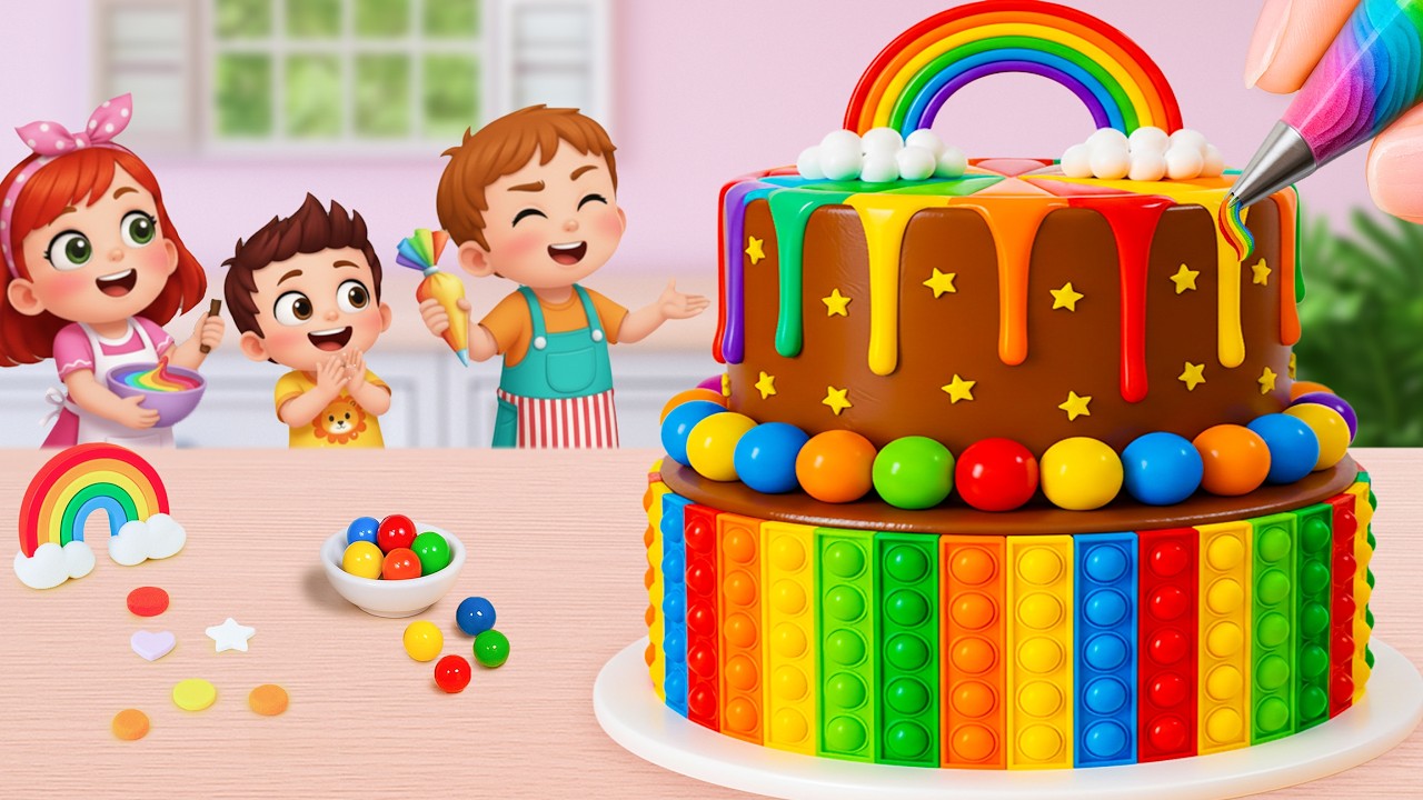Miniature Rainbow Cake Tutorial 🌈 Cute & Beautiful Mini Rainbow Cake Decorating Ideas 💕 Yummy Teeny