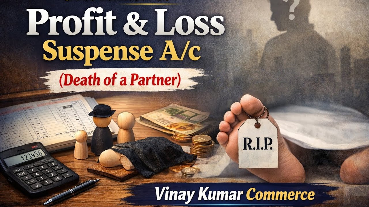 Calculation of P&L Suspense a/c(Death of a partner)