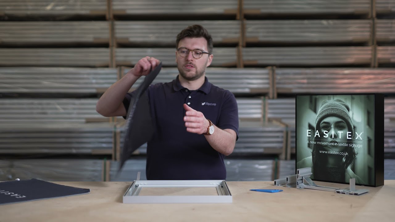 EASITEX Table Demonstration - Textile Signage, The EASI Way