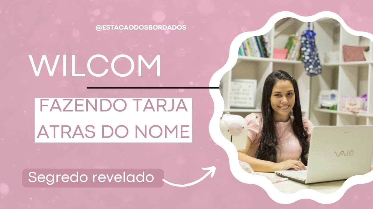 Tarja com nome sobreposto no Wilcom