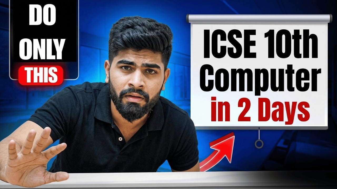 😱 You Will FAIL in Computer Applications! Do This to Score 100/100 | ICSE Class 10TH | ICSE 2026