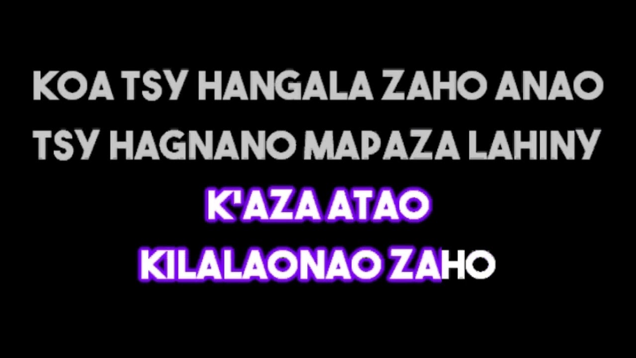 Jean Rigo - Ambila zaho (KARAOK&Eacute;)