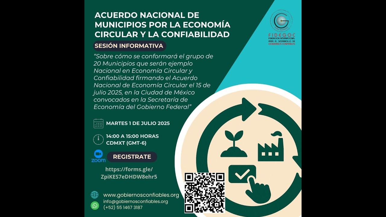 Acuerdo Nacional de Municipios por la Econom&iacute;a Circular y la Confiabilidad
