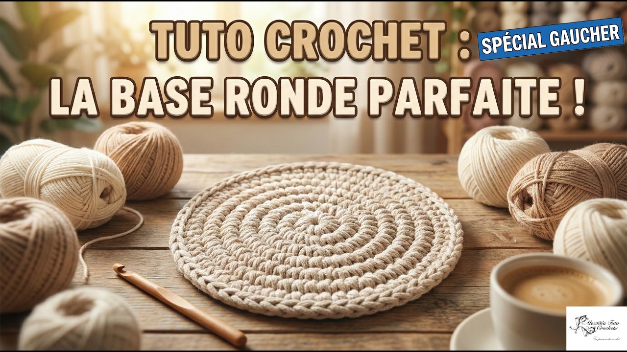 Tuto base sans  d&eacute;faut au crochet, panier, cache pot etc sp&eacute;cial gaucher @AlextitiaTutoCrochet