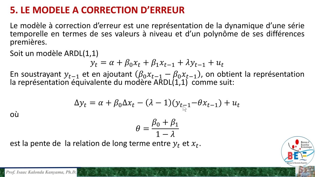 Analyse du Modele ARDL avec Stata et Eviews