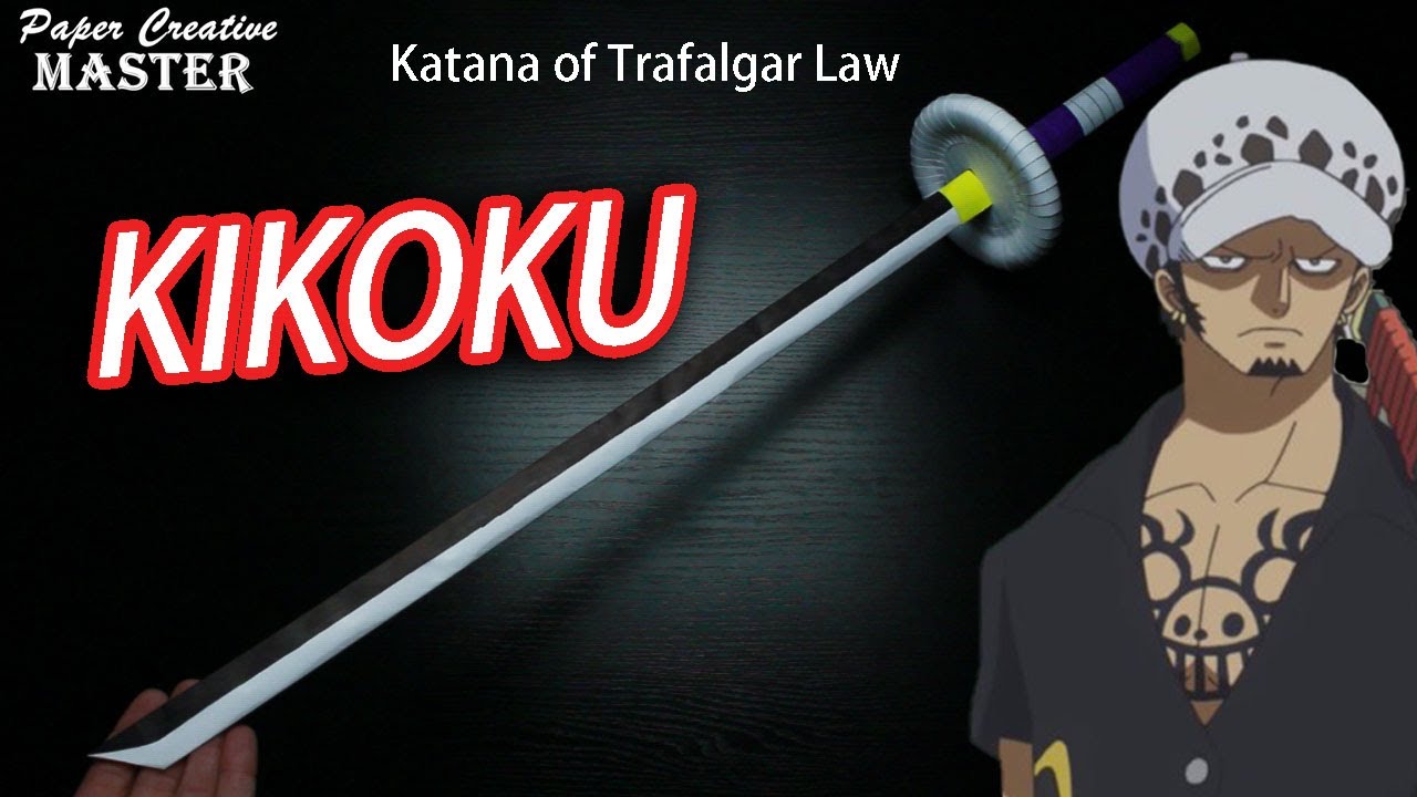 How to make a Katana of Trafalgar Law - Kikoku from paper. One Piece