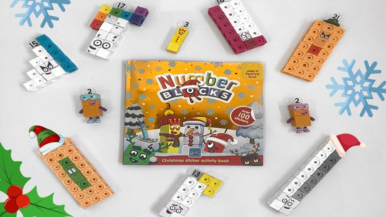 Numberblocks Christmas Sticker Activity Book | Numberblocks Math Link Cubes 1-30 | Kids Maths Quiz