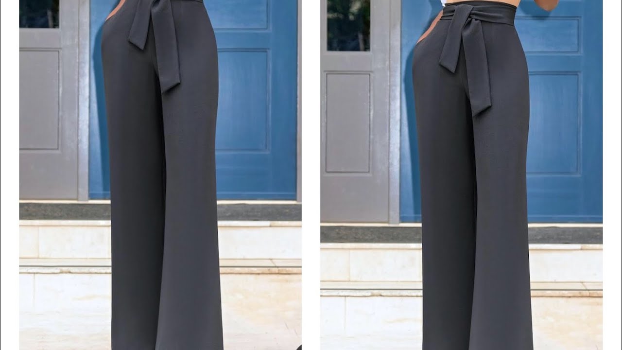 How to cut and sew a palazzo trouser with side zip and pocket