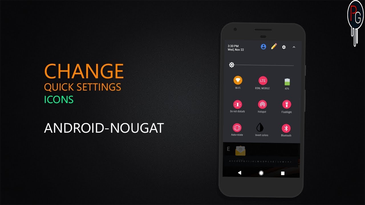 NO ROOT*How To Change Android Nougat/Oreo Quick Settings[Notification Panel] Icons!!