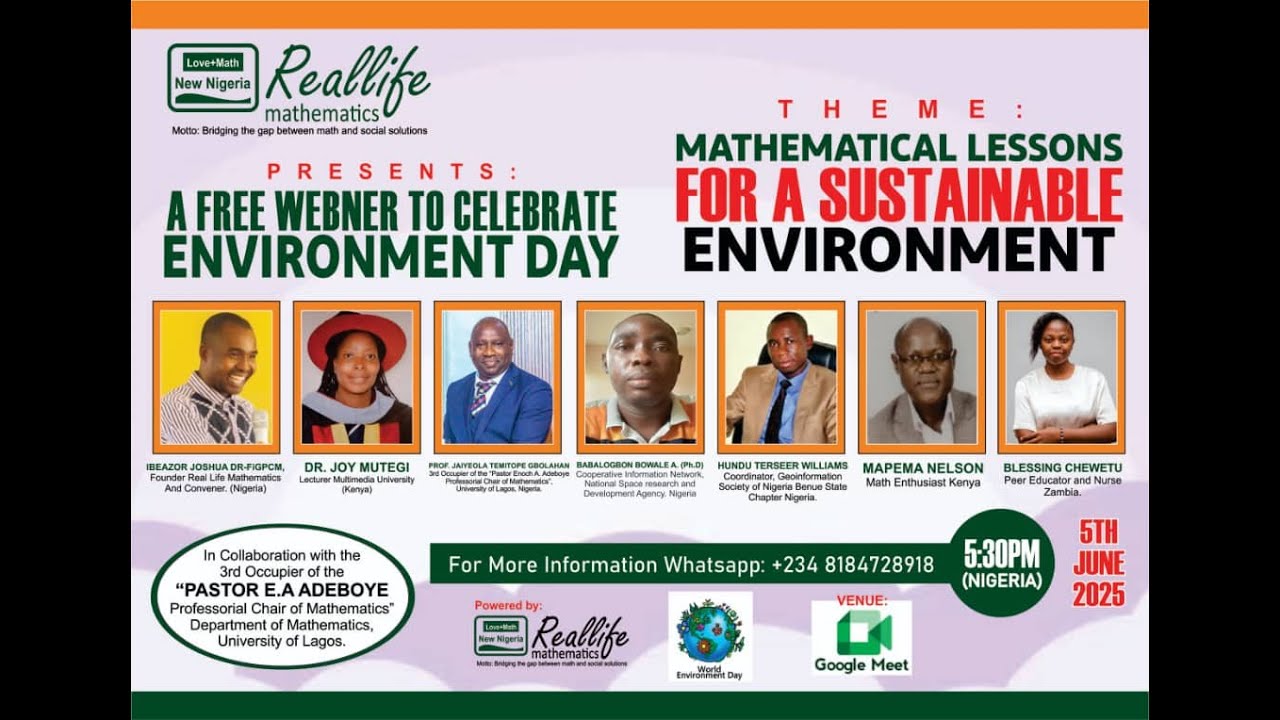 Mathematical Lessons For a Sustainable Environment