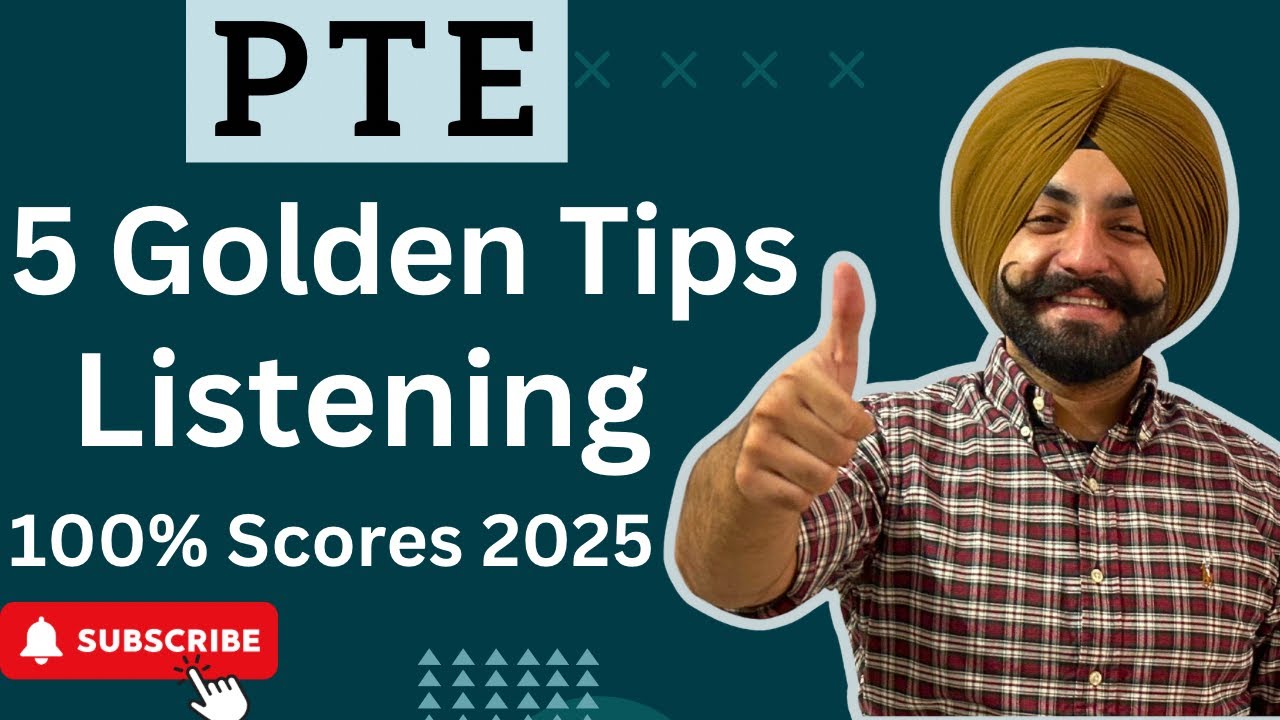 PTE listening 5 Golden tips how to get 90 scores ( Gurwinder PTE )