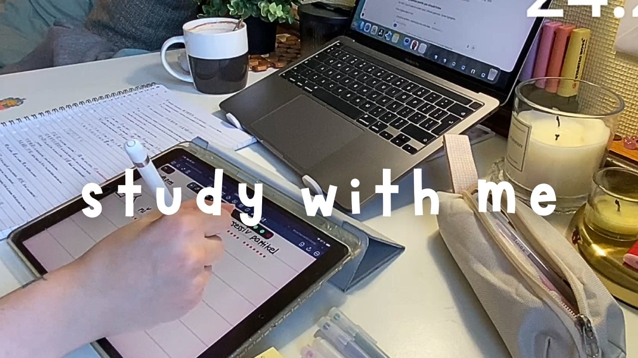 STUDY WITH ME 5H ദ്ദി(˵ •̀ ᴗ - ˵ )   | pomodoro 50/10, no music  #스터디윗미