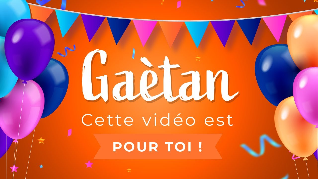 Joyeux anniversaire Gaètan ! 🎉🐱 Tous mes vœux d'anniversaire rien que pour toi !