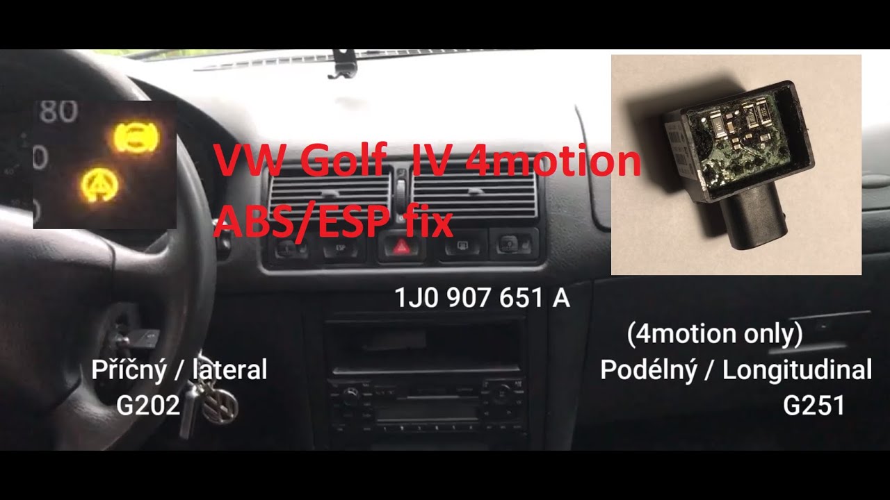 VW Golf IV 4Motion ESP/ABS repair G251/G202