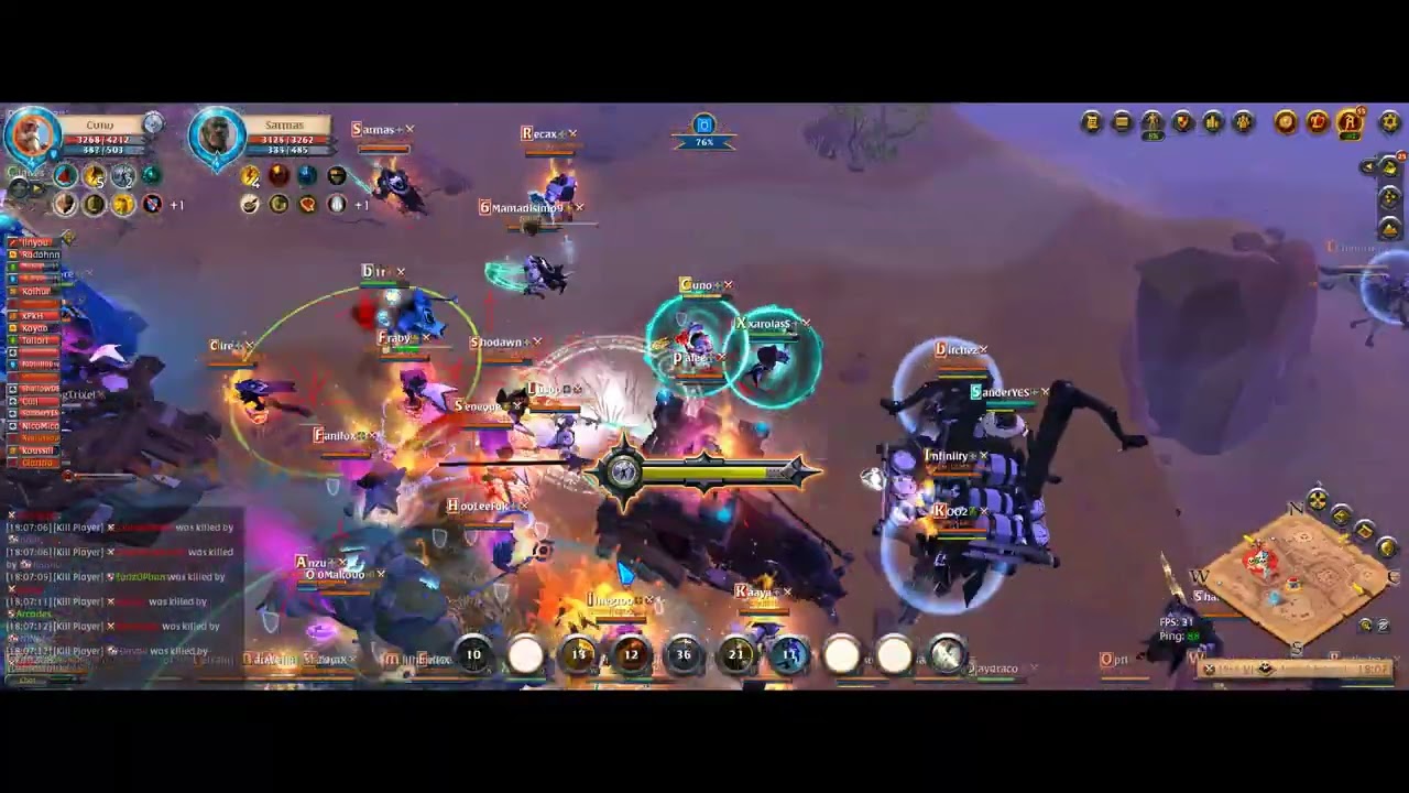 Albion Online zvz Clean Kill vs STORM (1h hammer)