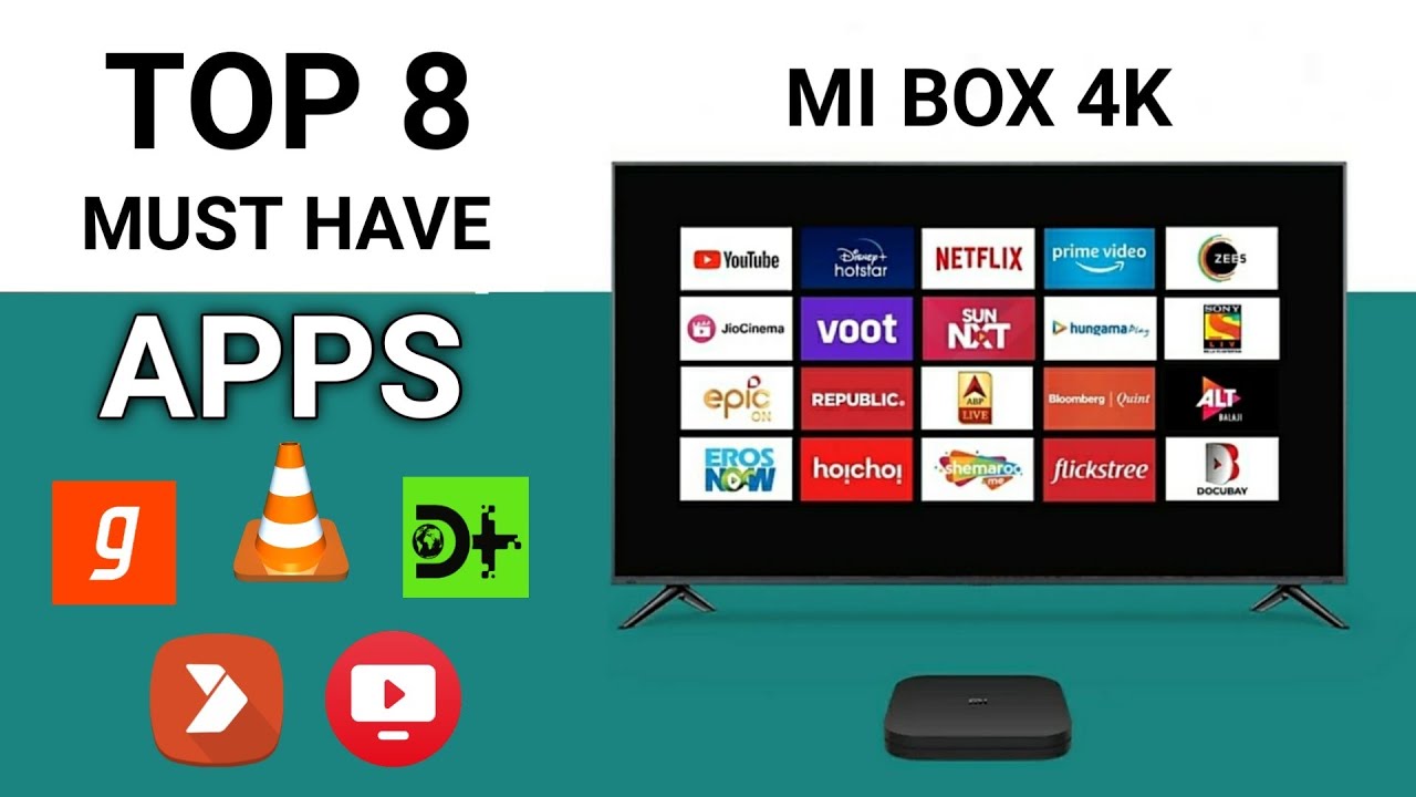 Xiaomi MI Box 4K Best 8 Apps to Install | Android TV Best Apps