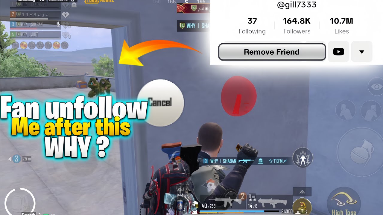WHY FAN UNFOLLOW ME ?🥲PUBG MOBILE FUNNY GAMEPLAY