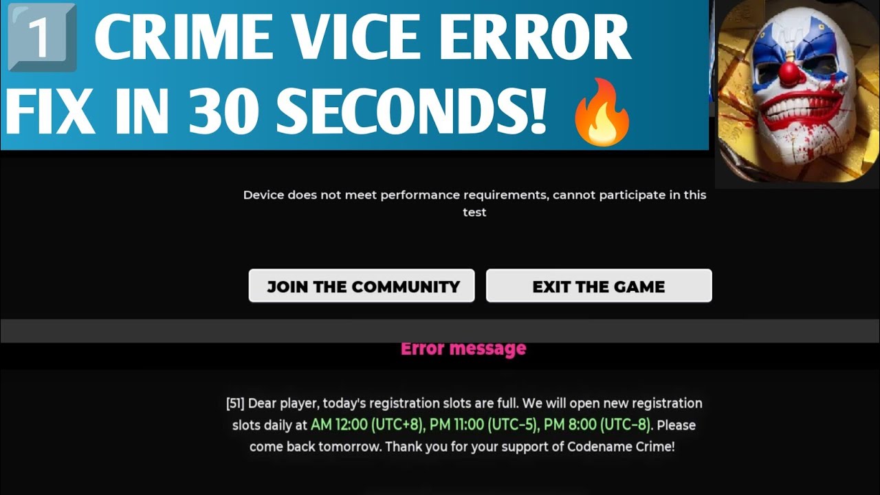 Codename Crime Vice Open World | Device Does Not Meet Performance Requirements Error Fix