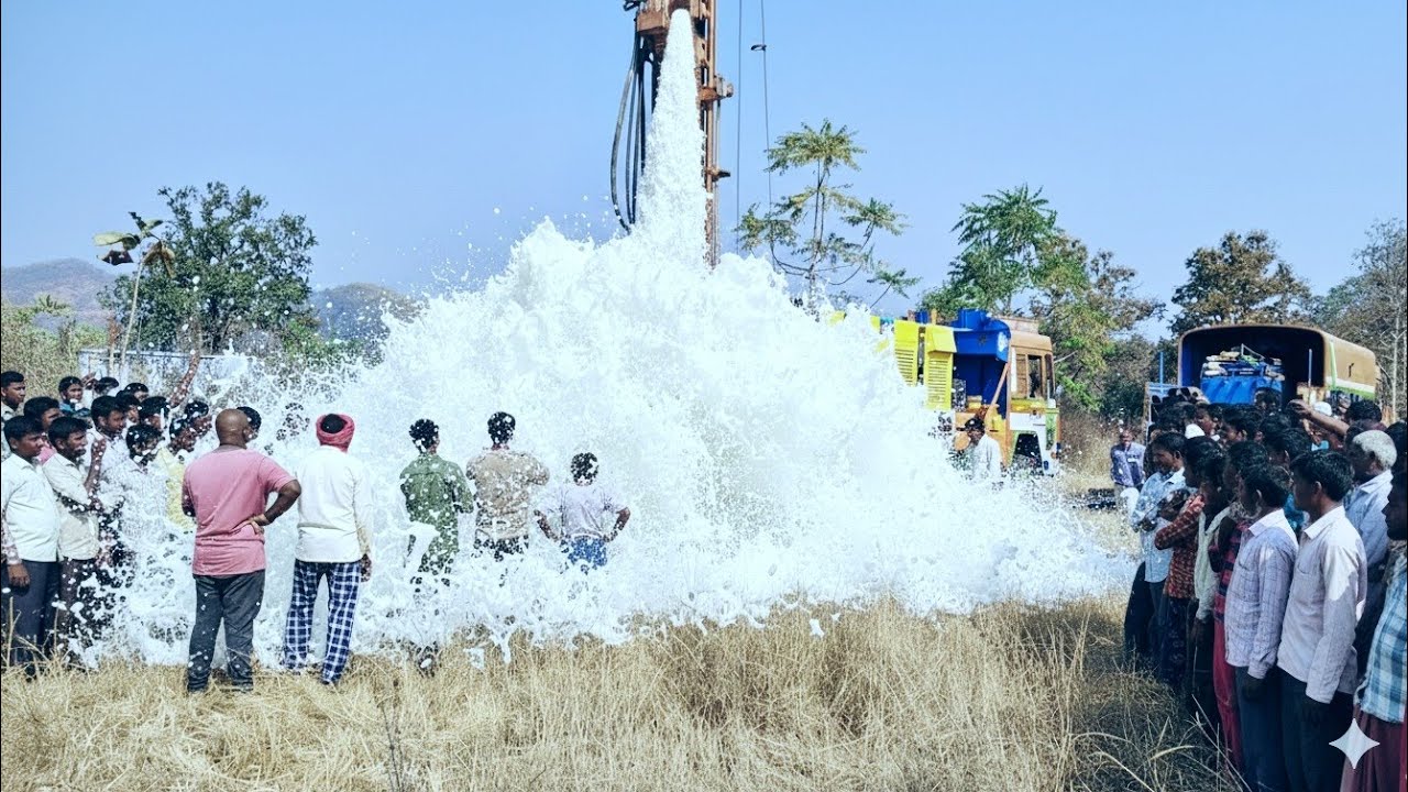 Borewell Drilling - 500 Feet Boring in Just 1 Hour Powerful Compressor Machine 5 HP Motor Installati