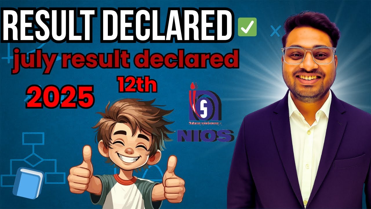 NIOS On Demand Result 2025 Declared | July Result Update | 10th & 12th Pass Fail TOC | SYC SYCP SYCT