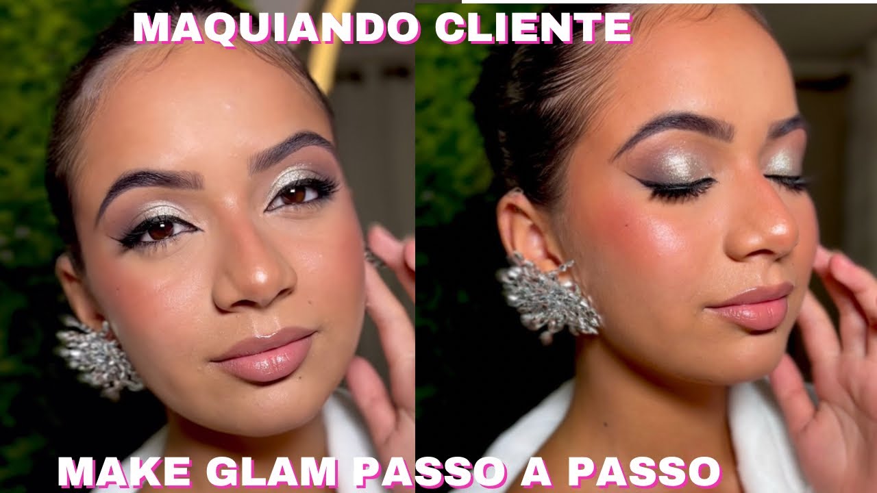 Maquiando cliente: Make GLAM passo a passo .@Diana Souza
