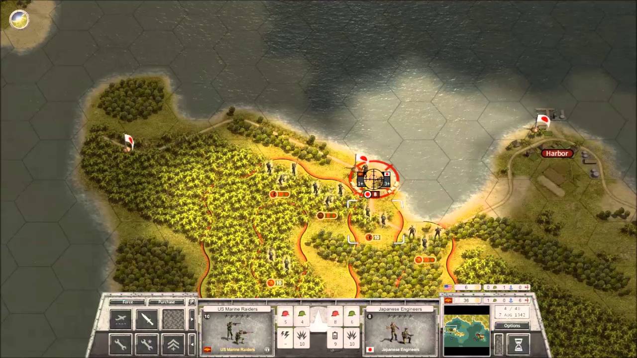 Геймплей дополнения U.S. Marines для игры Order of Battle: Pacific