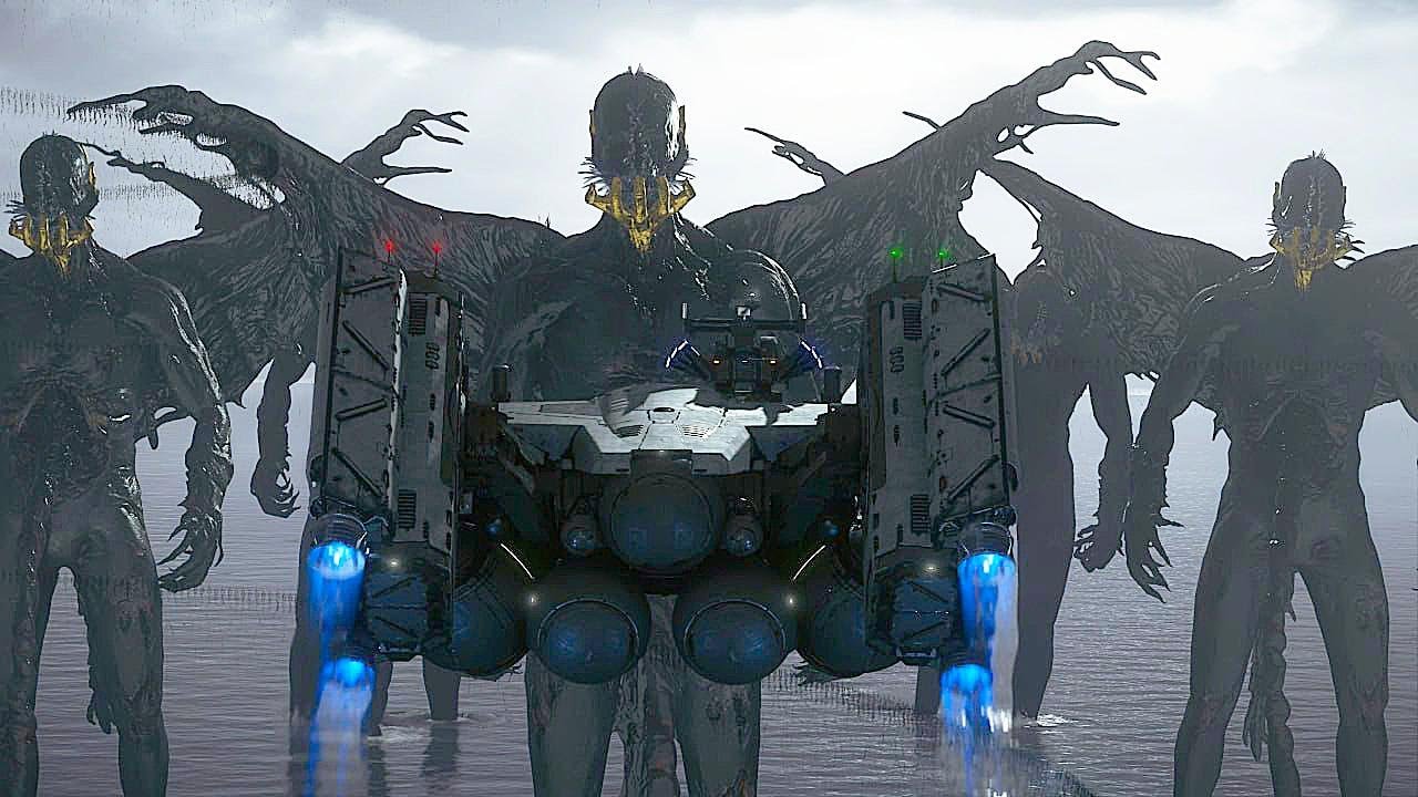 Death Stranding 2 Giant BT Army Vs Mech Battle Scene