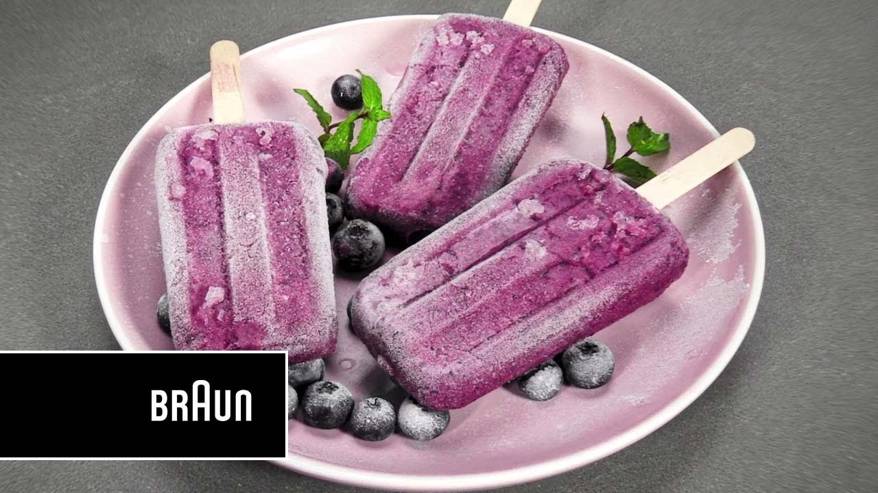 Braun Minipimer 9 | Piruletas de yogur y frutas del boque | Receta