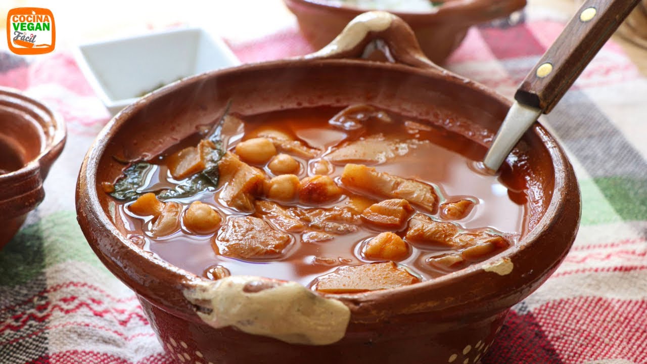 Menudo con setas estilo mexicano. Sin carne, y con mucho sabor 🌶️