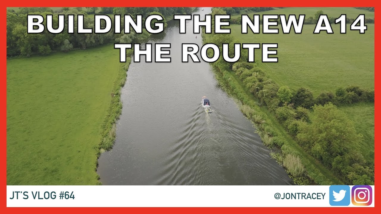 Drones over the A14 - flying the route - May 2017