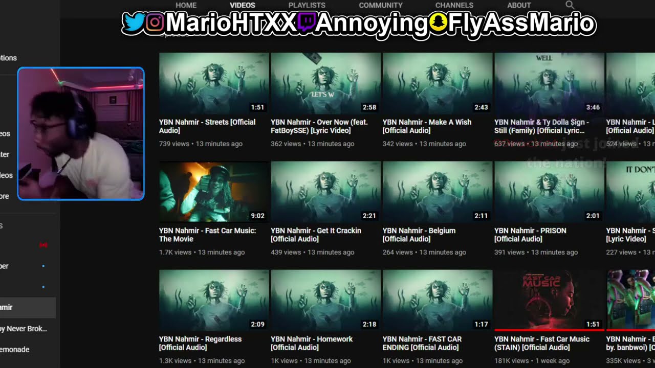 AnnoyingTV SNAPS after seeing the FEATURES to YBN Nahmir's New Album 