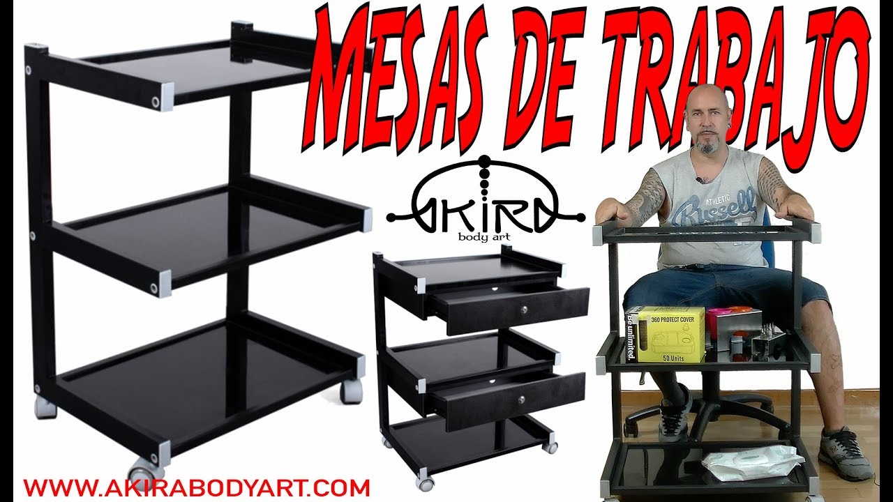Mesa de Trabajo Tattoo HUMMER Y HIGH CLASS | Video Tutorial de Akira Body Art