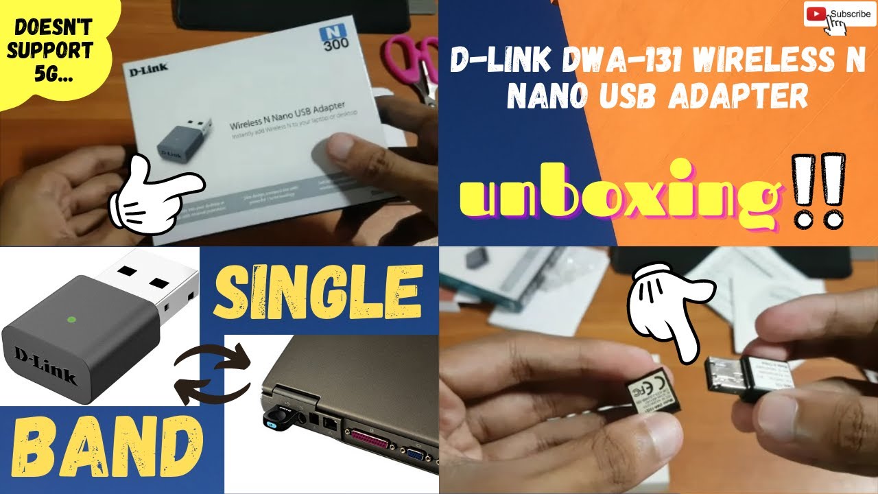 Best D-Link DWA-131 Wireless (Single Band) N Nano USB Adapter (Black Colour) Unboxing & Setup! 🔥