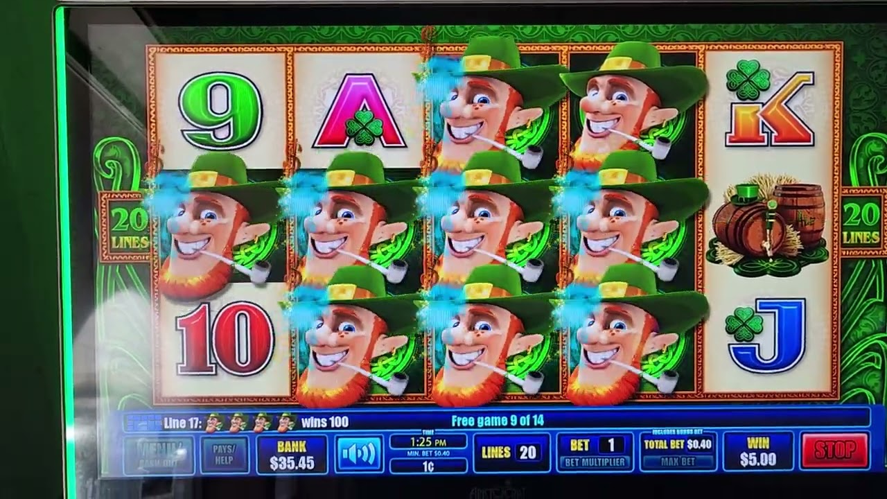 Wild Lepre’ Coins Small bouns 40 cent bet! A win is a win Collect the ticket! #oregonlotteryslots