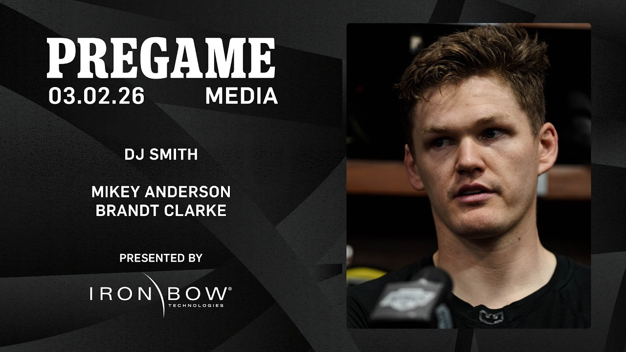 MEDIA: Mikey Anderson, Brandt Clarke, and DJ Smith | 03.02.26 Pregame vs COL