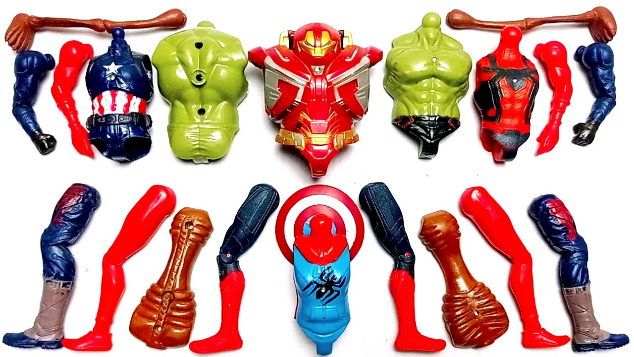 AVENGERS TOYS MARVEL'S WOLVERINE HULK 2 SPIDER-MAN 2 CAPTAIN AMERICA SIREN HEAD SUPERHERO TOYS VIDEO
