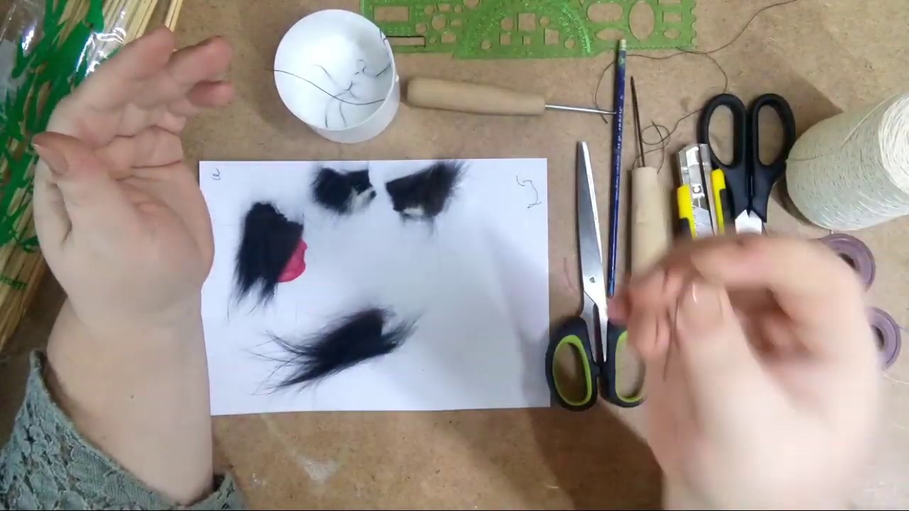Кисть из кошачьей шерсти, (кошачка), своими руками. Лайфхак