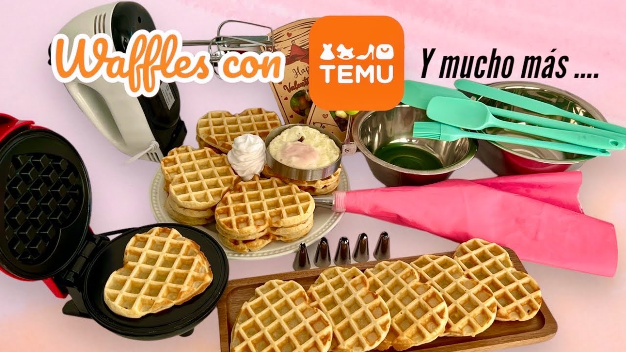 WAFFLES CON PRODUCTOS DE TEMU PARA REPOSTERÍA | HAUL TEMU | POSTRES CON IXCHEL