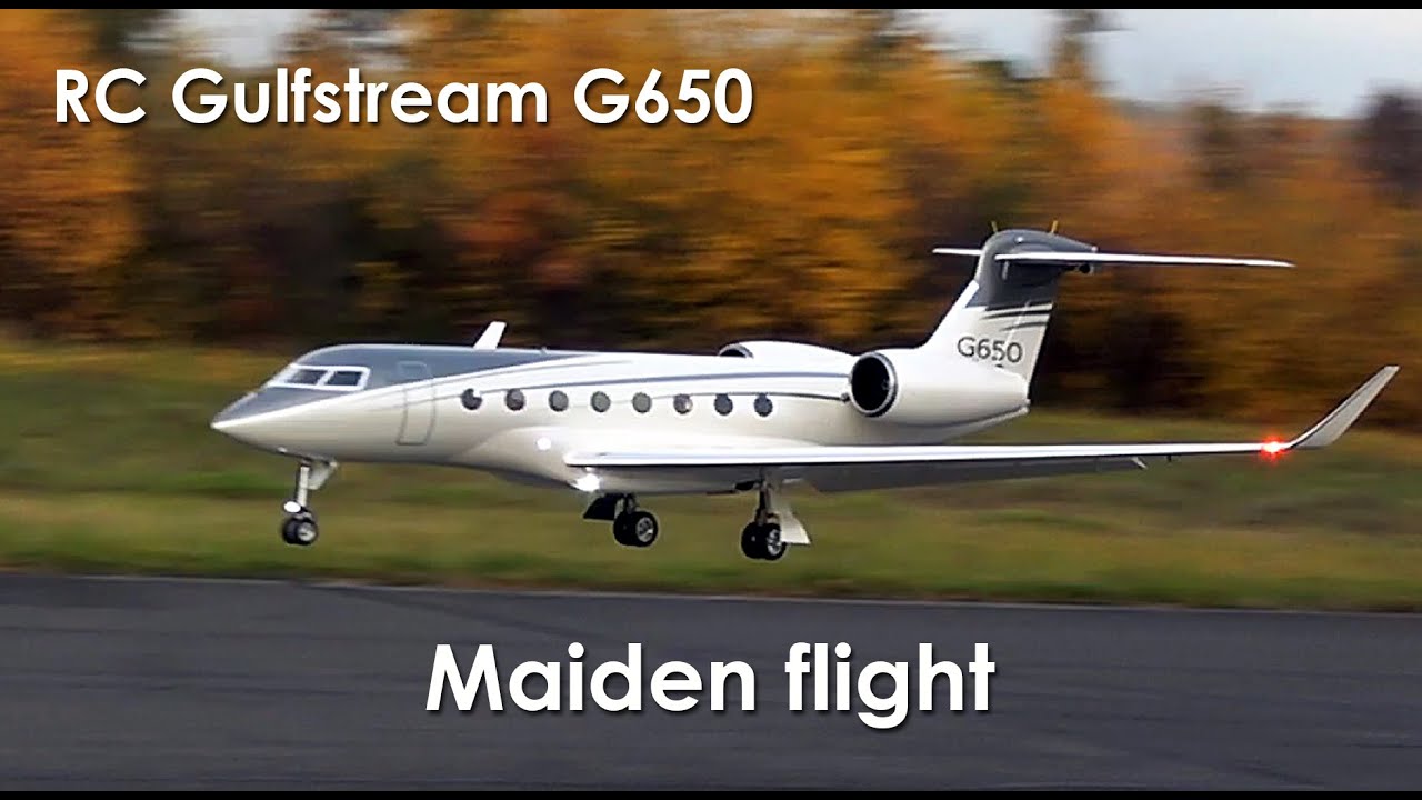 First flight of my homemade G-650 RC jet ✈
