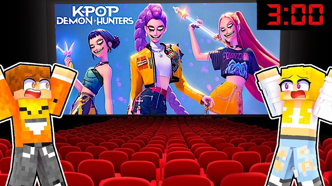 NIE IDŹ DO KINA O 3:00 w NOCY NA KPOP DEMON HUNTERS w Minecraft!