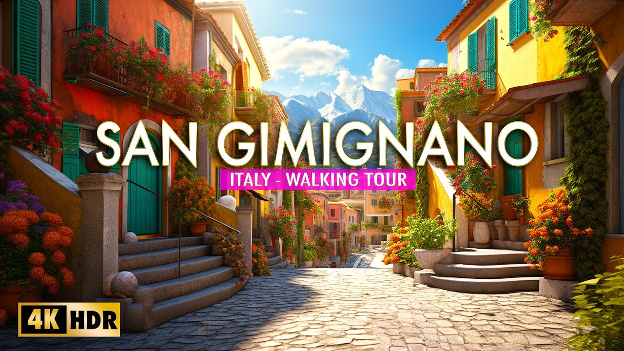 San Gimignano, Tuscany, Italy 4K HDR Walking Tour | Explore the Medieval Beauty | 2023