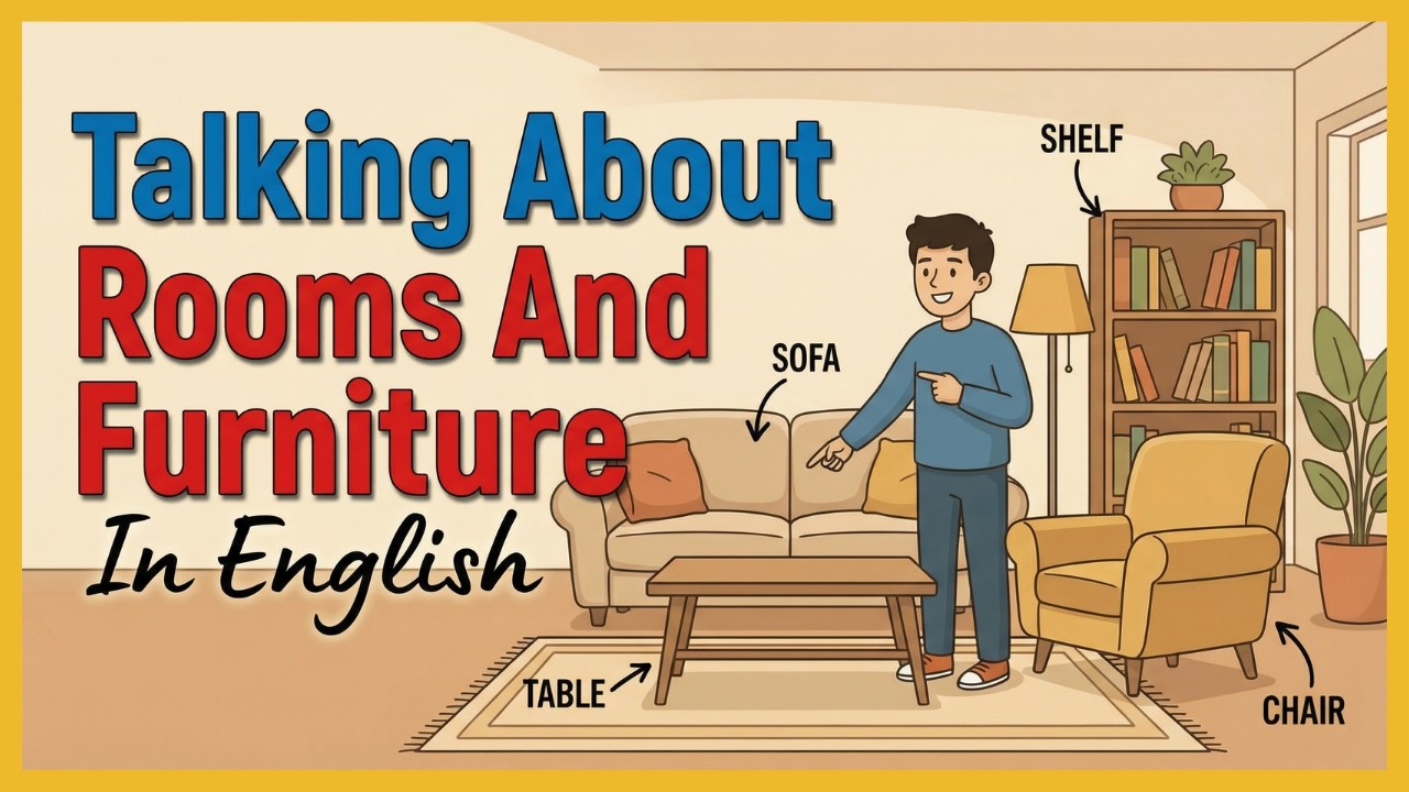 Talking About Rooms and Furniture in English | Easy English Podcast | A1-A2